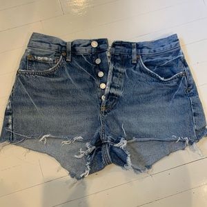 AGOLDE Parker denim cutoff shorts